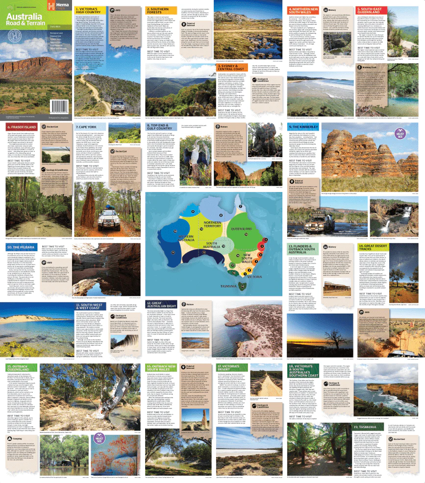 Australia Road & Terrain Map - Image 5