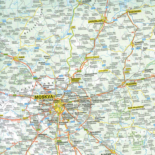 Russia, Ukraine, Belarus Deluxe Map - Image 4