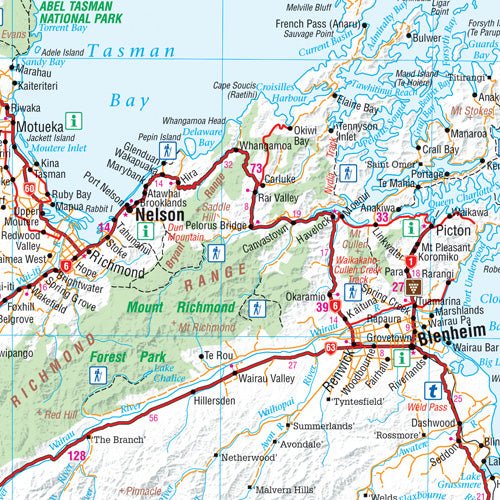 South Island (Te Wai Pounamu) New Zealand Wall Map - Image 3