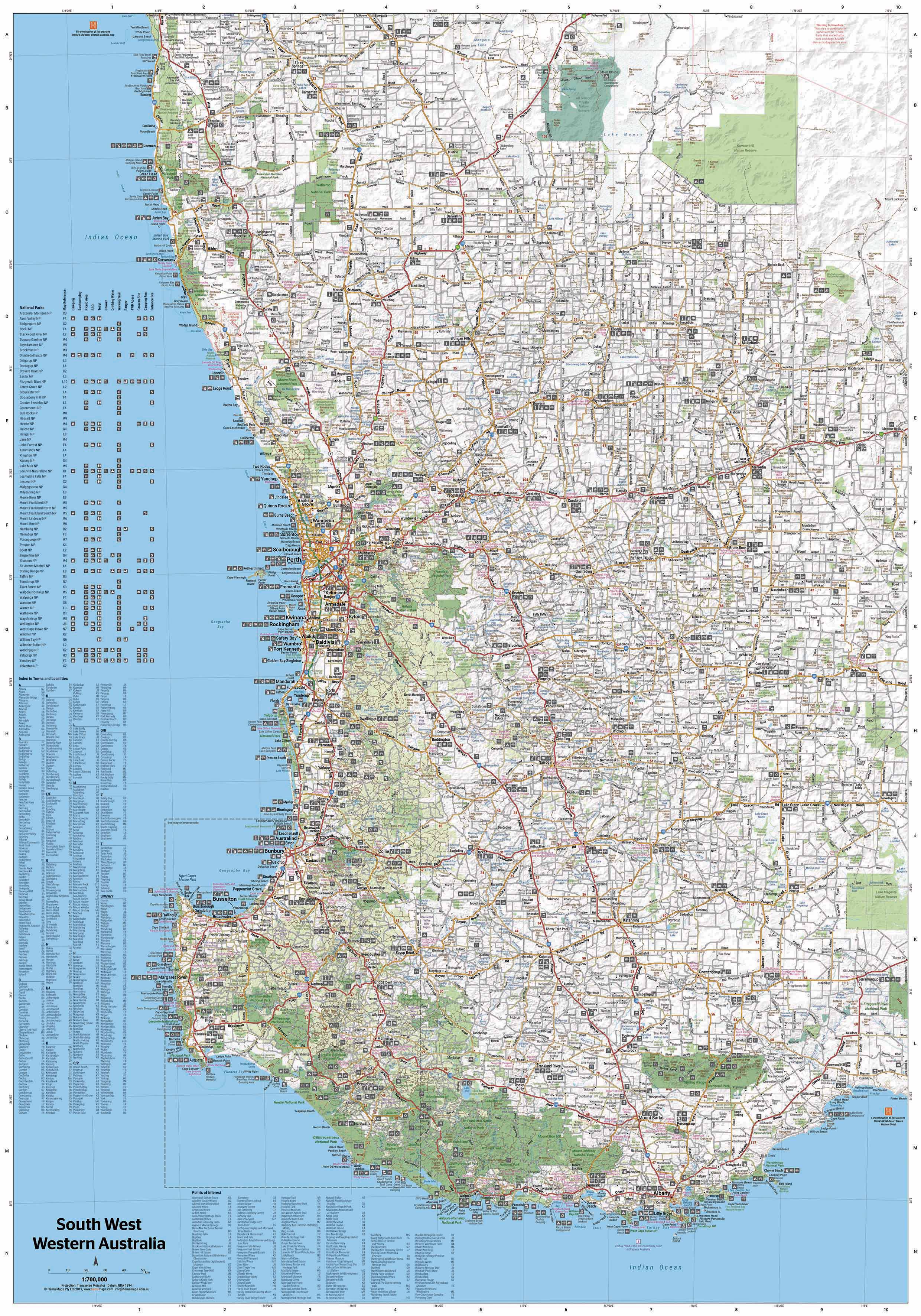 South West Western Australia Map - Image 5