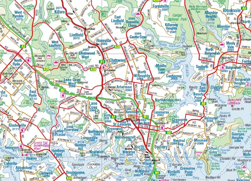 Sydney and Region Wall Map - Image 2