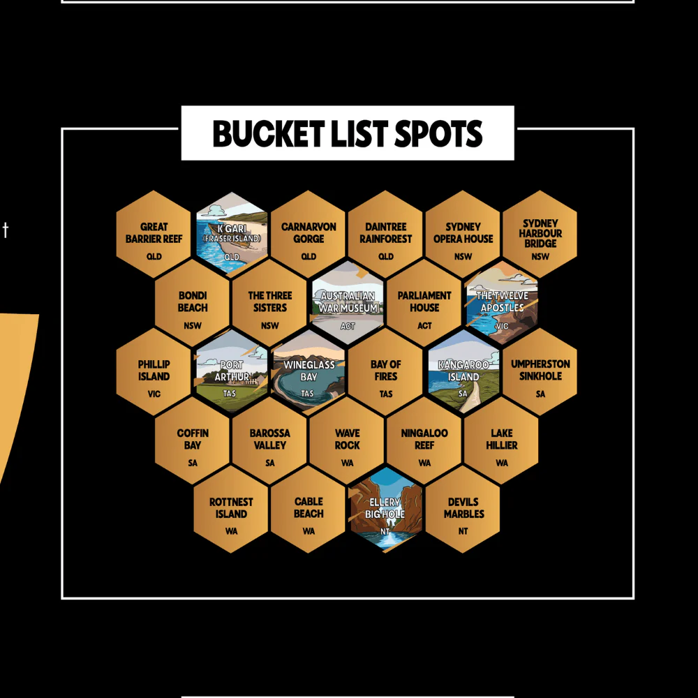 The Big Aussie Bucket List Scratch Map - Image 5