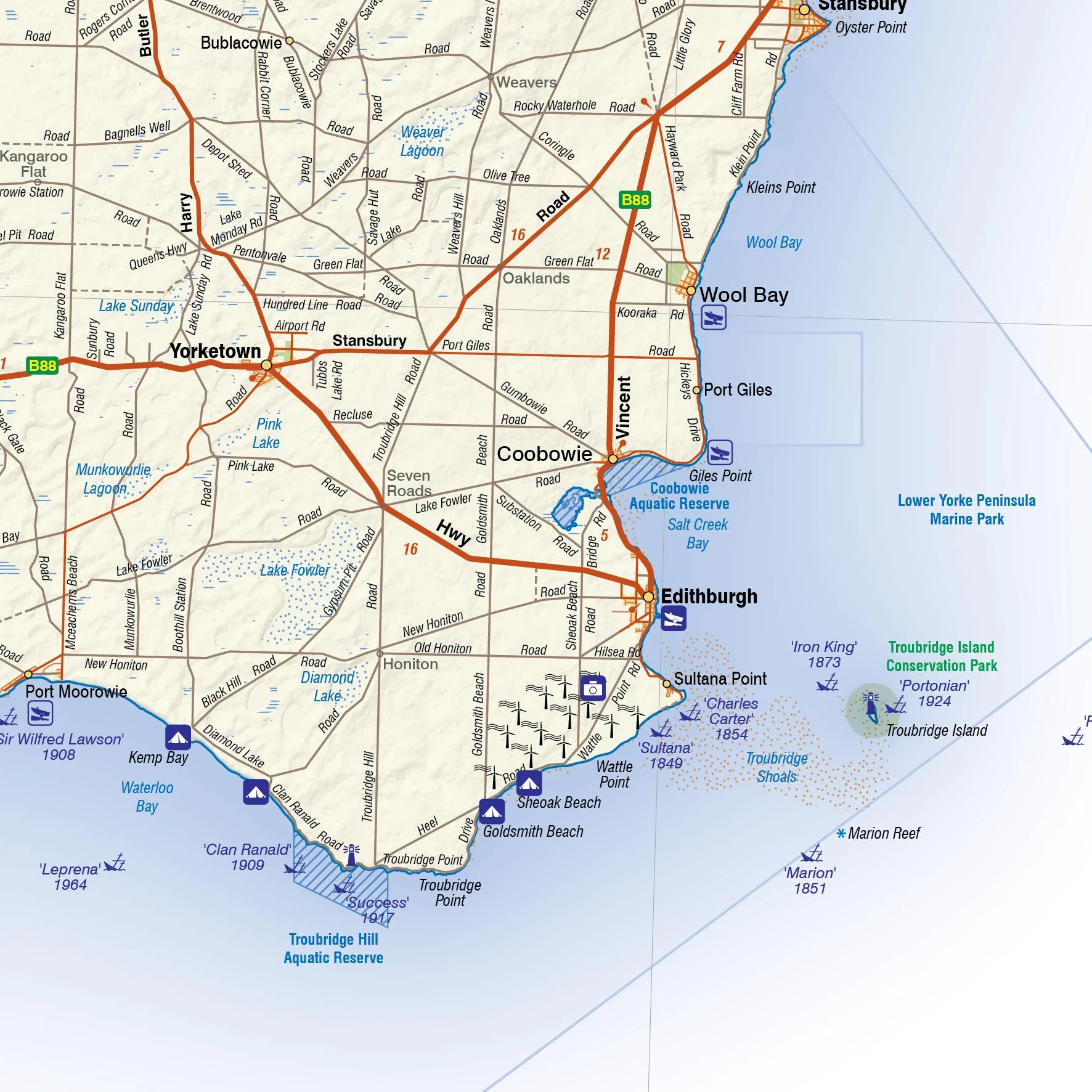 Yorke Peninsula & Copper Coast Map - Image 4